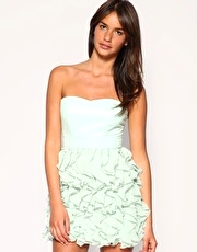Rare Opulence Ruffle Bandeau Dress
