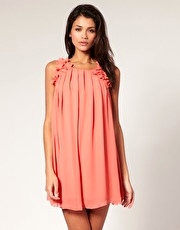 Rare Rosette Swing Dress
