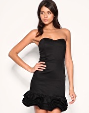 Rare Wiggle Hem Bandeau Dress