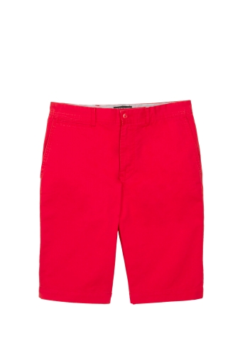 Red Cotton Twill Chino Shorts by Lyle and Scott