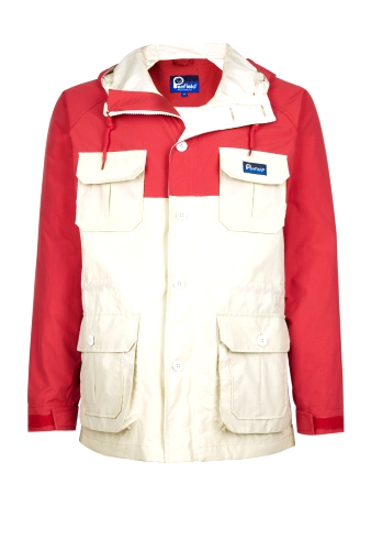 Red Ecru Hooded Vassan Parka by Penfield