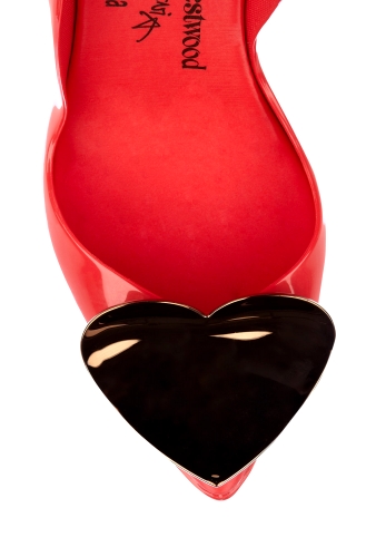 Red Lady Dragon Heart Sling Back by Anglomania Shoes