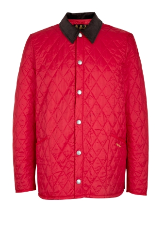 Red Lightweight Quilted Liddesdale Jacket by Barbour