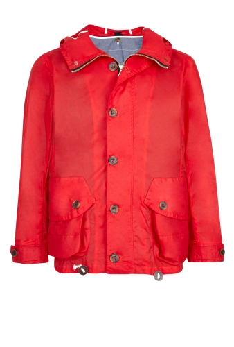 Red Millerain Chambray Lined Parka by Heritage Research