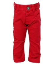 Red Mini Slim Twill Pant