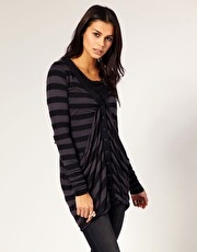 Religion Draped Stripe Cardigan