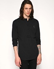 Religion Long Sleeve Grandad Collar T-Shirt
