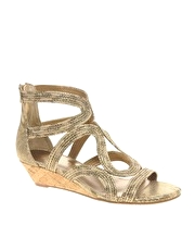 Report Kila Metallic Lizard Effect Demi Wedge Sandal