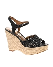 Report Ledger Woven Espadrille Wedge Sandals