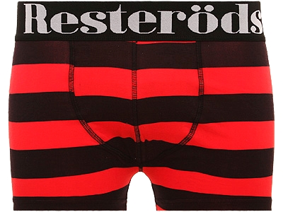 Resteröds - Gunnar Blockstripe Boxer Red Ink