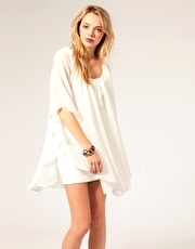 Reverse Chiffon Cape Dress