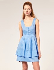 Richard Nicoll Shirt Square Neck Summer Dress