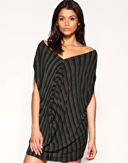 Ringspun Cowl Front Tunic Dress