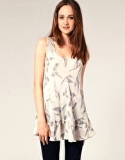River Island Bird Print Chiffon Tunic