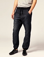 River Island Dark Blue Wash Cuffed Jean