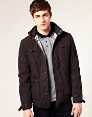 River Island Quilted Hooded Jacket