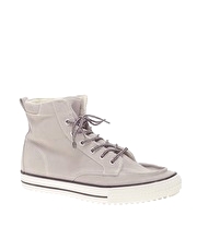 River Island Suede Trainers With Moccasin Toe