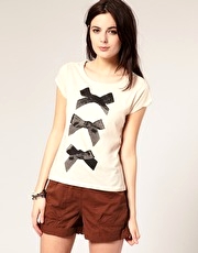 River Island Triple Bow Print T-Shirt