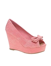 Rocket Dog Maxwell Washed Denim Peep Toe Wedge Shoe