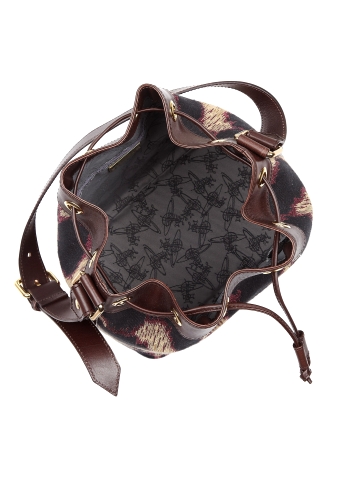 Rosa Lurex Leopard Bucket Bag by Vivienne Westwood Accessori