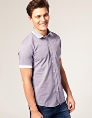 Rough Justice Short Sleeve Shirt In Micro Check
