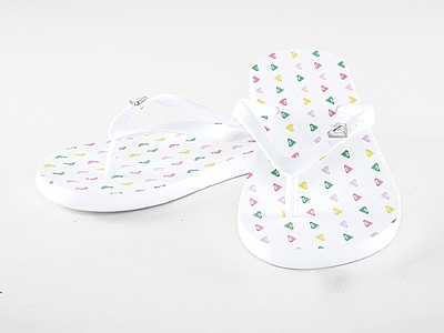 Roxy - Roxy Heart Flip Flop White