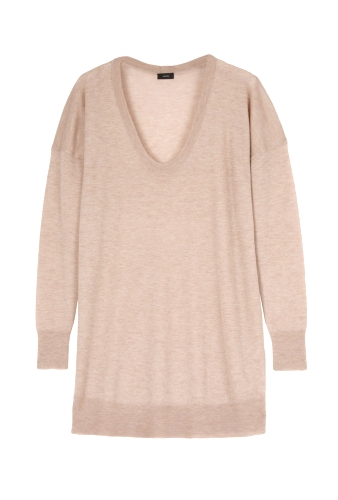 Sand U Neck Cashair Tunic by Joseph