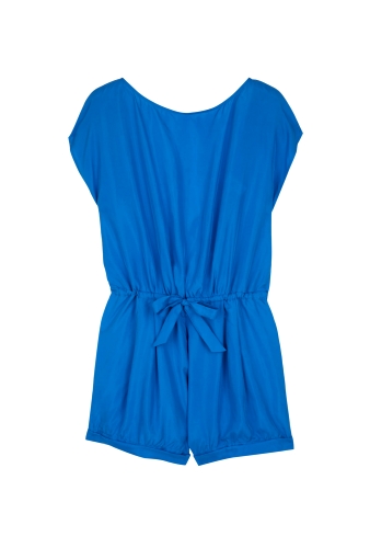 Sapphire Copy Cat Silk Playsuit by Zimmerman