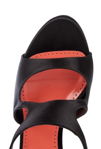 Satin Cutaway High Sandal by Moschino Cheap & Chic