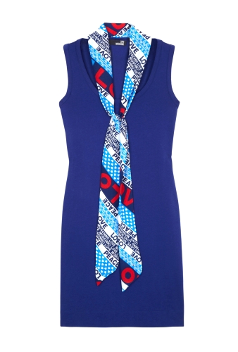 Scarf Tie Jersey Dress by Love Moschino