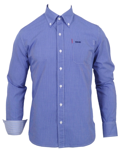 Sebago Ryan Check B.D Shirt Blue/White