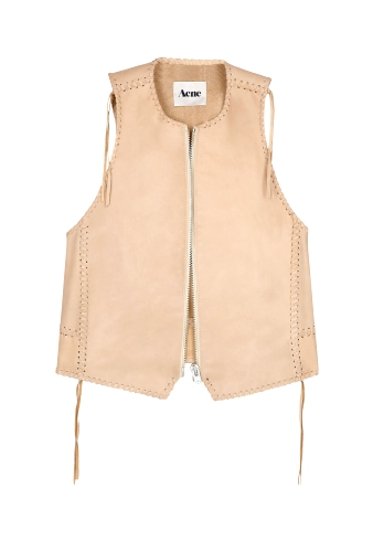 Shake Leather Waistcoat by Acne