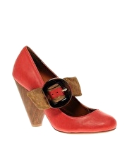 Shellys Club Soda Shoes With Wooden Heel