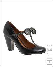 Shellys Petal Bow T Bar Shoe
