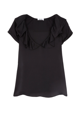 Short Sleeve Wash Silk Blouse by Moschino Cheap & Chic