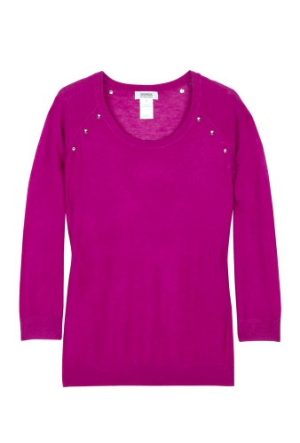 Silk Cashmere Loose Fit Stud Sweater by Sonia by Sonia Rykie