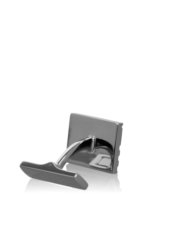 Silver Classic Check Cufflinks by Burberry
