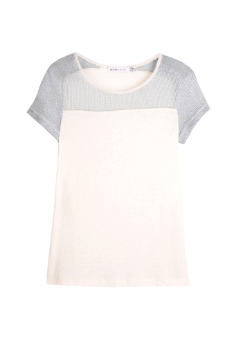 Silver Mesh Shoulder Tee by See by Chloe