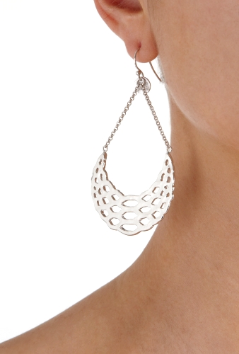 Silver Python Earring by Nicole Fendel