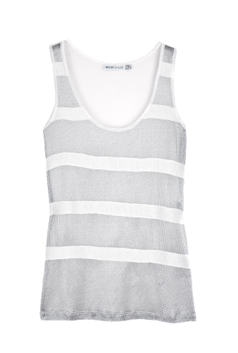 Silver Striped Mesh Vest by See by Chloe