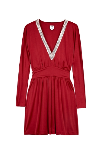 SJP Jewelled Trim Dress by Halston Heritage