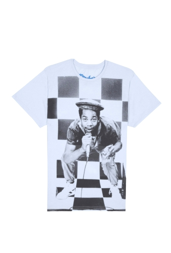 Sky Checkered Smiley Culture Tee by Worn Free