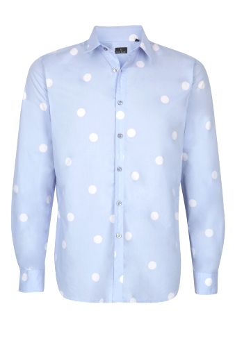 Sky Polka Spot Slim Fit Shirt by PS Paul Smith