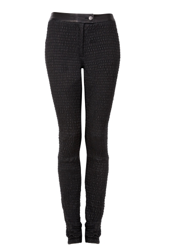 Smocked Leather Trousers by Preen Line
