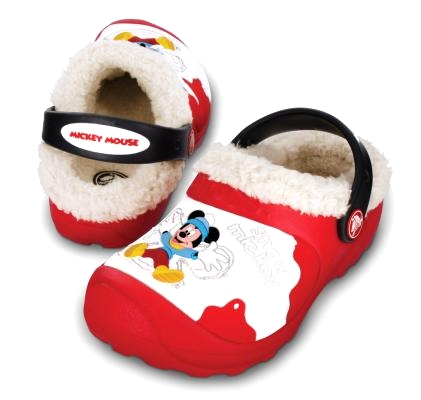Snow Mickey Lined Custom Clog