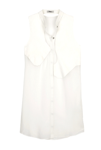 Snow White Wannabe Suede Insert Blouse by Acne