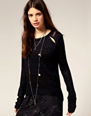 Something Else Zip Neck Sweater