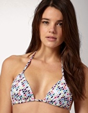 Sophie Hulme for ASOS Digital Print Triangle Bikini Top