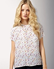 Sophie Hulme for ASOS Silk Beach Scene Top