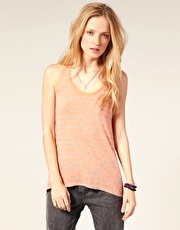 Splendid Striped Dipped Hem Vest